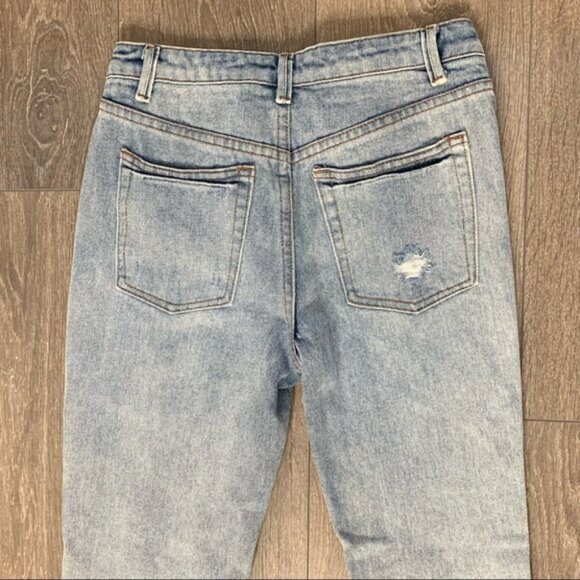 Anthropologie Dance & Marvel Women's Jeans Straight leg Distressed High Waist - Picture 9 of 11